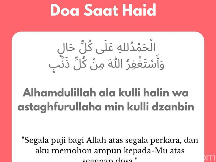 Doa Awal Haid Doa Awal Haid