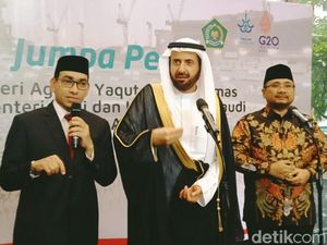 Suasana Pertemuan Menag RI dengan Menteri Haji dan Umrah Arab Saudi