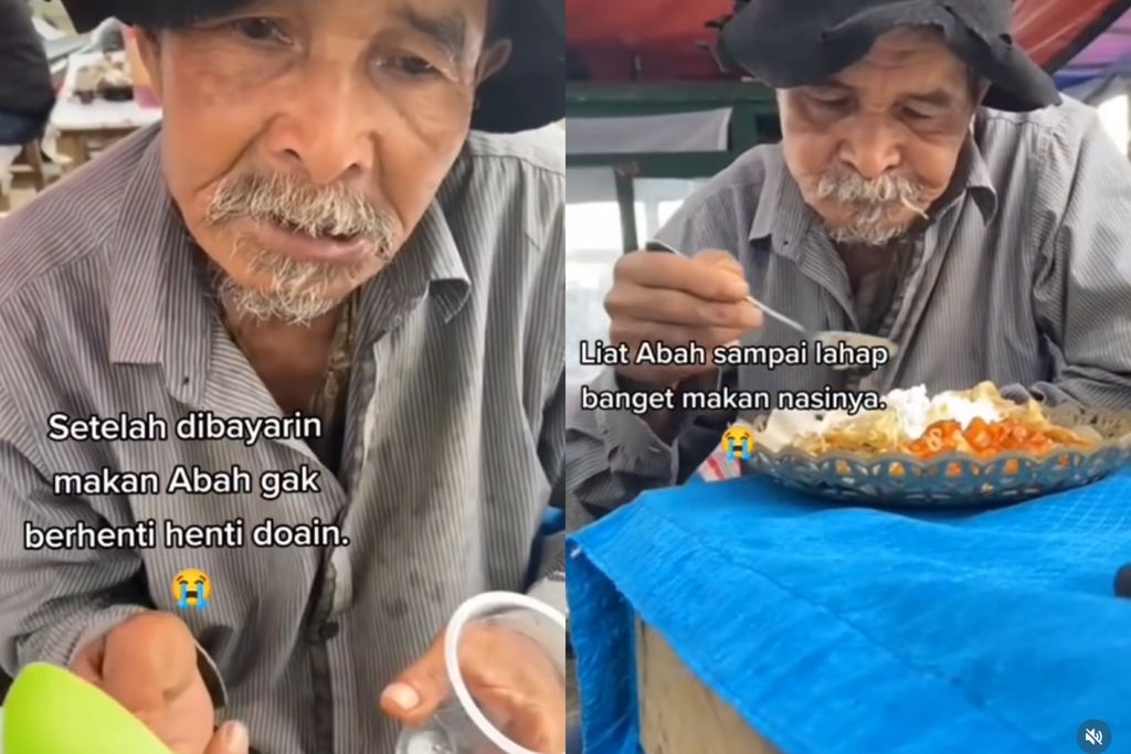 KIsah kakek di Garut yang tak memiliki uang dan membayar seporsi nasi dengan centong sayur.