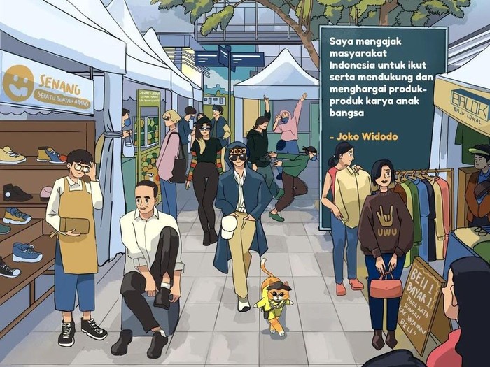 Kucing oyen di unggahan Jokowi