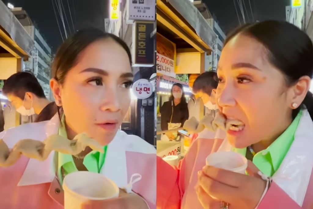 Nagita Slavina Jajan di Myeongdong, Korea