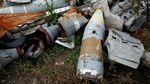 Penampakan Serpihan-serpihan Rudal Rusia di Ukraina