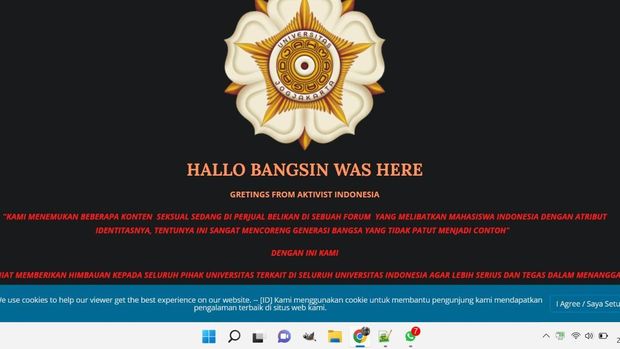 Penampakan situs resmi FIB UGM diduga kena hack, Senin (24/10/2022).