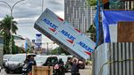 Perbaikan Gapura Kota Tangerang Mulai Terlihat Bentuknya