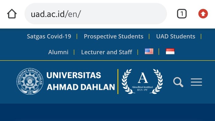 Situs Universitas Ahmad Dahlan yang dikabarkan diretas masih aman diakses, Senin (24/10/2022).