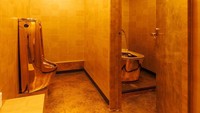 Selain menu yang berbeda, ada satu lagi yang paling membuat izakaya ini begitu populer. Izakaya ini punya toilet emas! (Okumanchoja/Facebook)