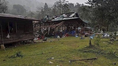 Begini Kondisi Arena Konser yang Dihantam Serangan Udara di Myanmar
