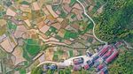Lanskap Terasering Taizhou China Kala Musim Gugur