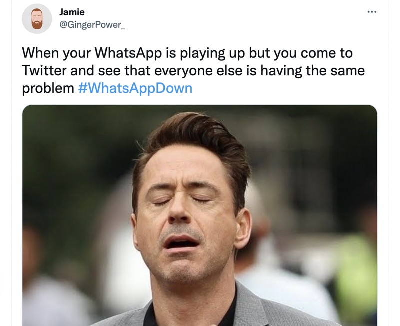 Meme WhatsApp down