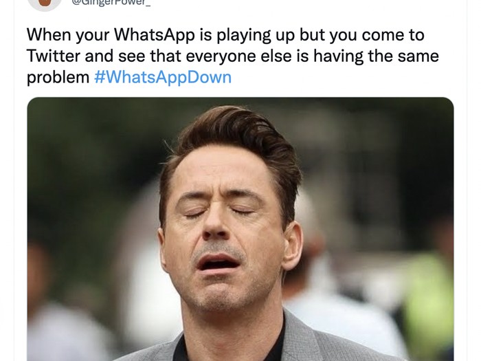 Meme WhatsApp down