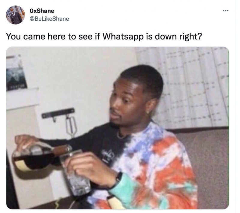 Meme WhatsApp down