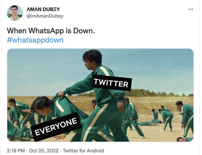 Meme WhatsApp down