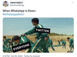 Twitter kini jadi andalan mencari info WhatsApp down. Foto: Twitter