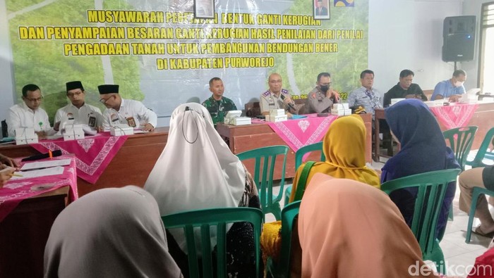 Musyawarah warga Wadas untuk proyek Bendungan Bener, Purworejo, Selasa (25/10/2022)