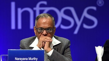 N.R Narayana Murthy, salah satu pendiri raksasa teknologi Infosys. Foto: Getty Images