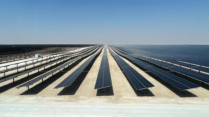 Solar Panels are seen at the Al Kharsaah solar plant project, in Al Kharsaah, Qatar October 18, 2022. REUTERS/Imad Creidi
