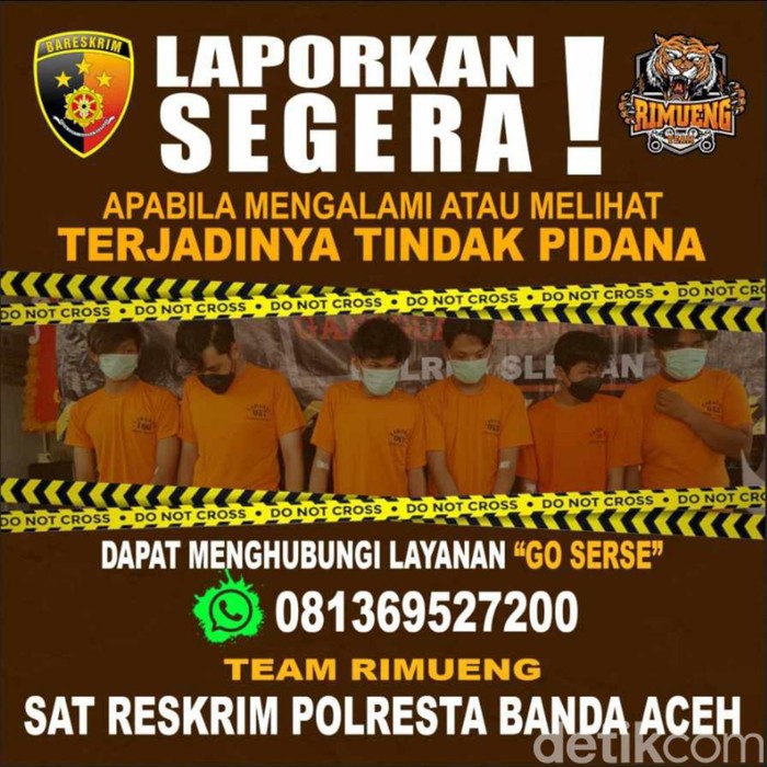 Polresta Banda Aceh meluncurkan layanan Go Serse yang bisa digunakan untuk melaporkan tindak kejahatan secara online.