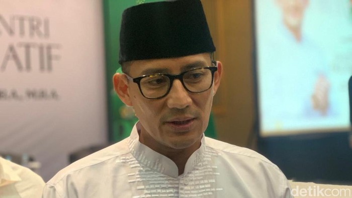 Sandiaga Salahuddin Uno saat menghadiri acara PPP Jatim di Surabaya