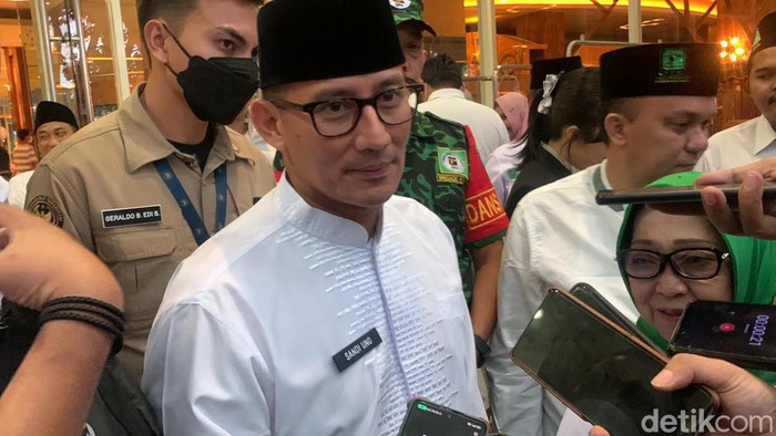 Sandiaga Salahuddin Uno saat menghadiri acara PPP Jatim di Surabaya