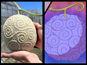 Wow! Siswa Ini Berhasil Tanam Melon Bentuk Devil Fruit di One Piece