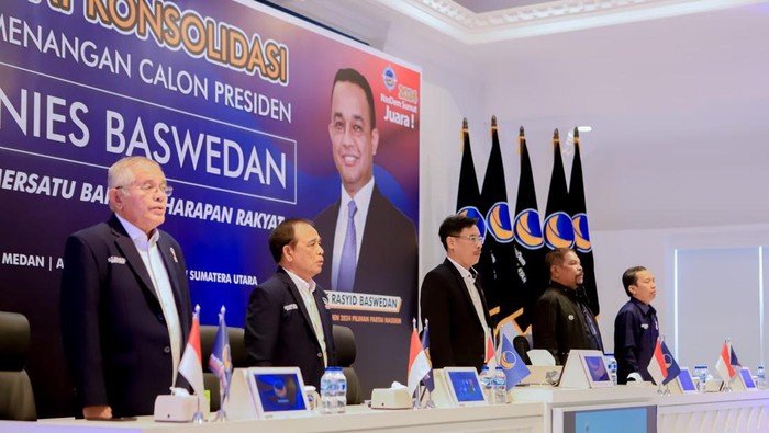 Acara konsololidasi NasDem Sumut dengan NasDem kabupaten dan kota di Sumut untuk pemenangan Anies Baswedan