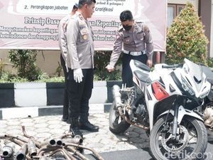 Polisi Sita 5 Ribu Knalpot Brong di Klaten, Mayoritas dari Balap Liar