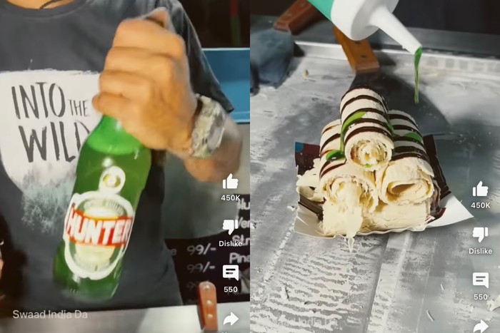 Es Krim Gulung Rasa Bir