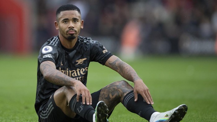 SOUTHAMPTON, ENGLAND - OCTOBER 23: Fernando Gabriel Jesus of Arsenal during the Premier League match between Southampton FC and Arsenal FC at Friends Provident St. Marys Stadium on October 23, 2022 in Southampton, England. (Photo by Visionhaus/Getty Images)