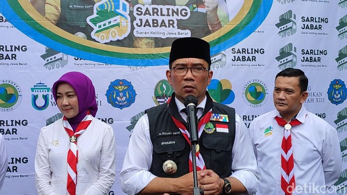 Gubernur Jabar Ridwan Kamil di SMAN 1 Kawali, Ciamis.