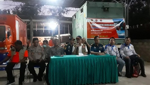 Konferensi pers terkait kapal Cantika 77 terbakar di perairan NTT, Rabu (26/10/2022).