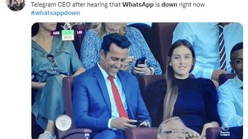 Ekspersi bos Telegram saat WhatsApp down. Foto: Twitter