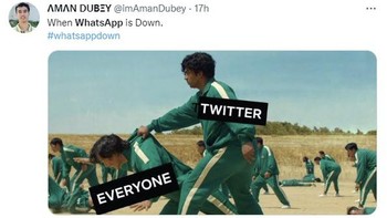 Ketika WhatsApp down. Foto: Twitter 