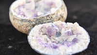 Yang mengejutkan ada beberapa telur dinosaurus itu yang berisi kristal.  