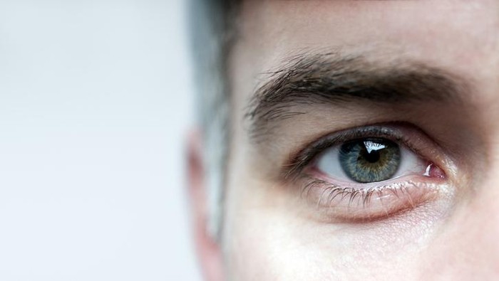 Detail of a mans face