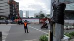 Tiang Rambu Pelican Crossing di Sudirman Buntung Lho