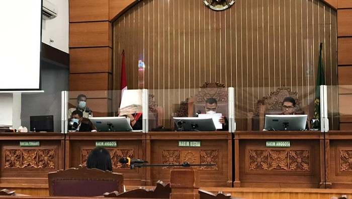 Putri Candrawathi Jalani Sidang (Wild-detikcom)