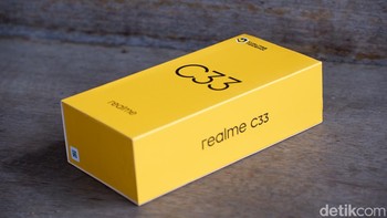 Inilah kotak kemasan Realme C33.   