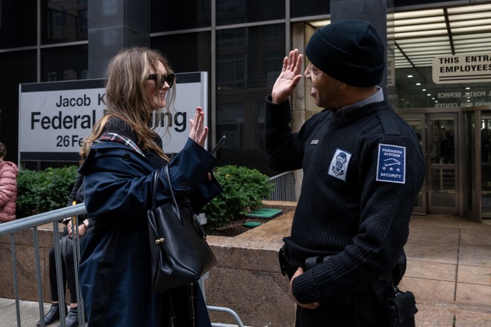 NEW YORK, NEW YORK - OCTOBER 24: Anna Delvey is seen in Brooklyn after attending a parole meeting on October 24, 2022 in New York City. Delvey was released from prison on good behavior in February of 2021 after serving nearly four years. (Photo by Alexi Rosenfeld/Getty Images for ABA)