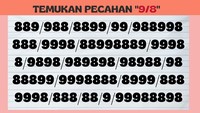 Matamu Jeli? Coba temukan pecahan 9/8.