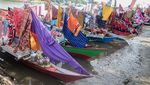 Warna-warni Kapal di Takalar Meriahkan Perayaan Maulid Nabi
