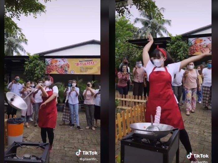 4 Penjual Nasi Goreng Cantik yang Bikin Betah Para Pelanggan