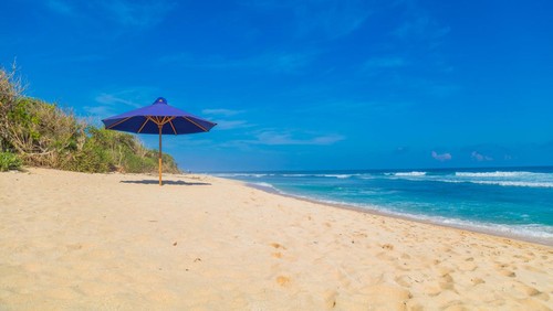 Nunggalan beach, Bali, Indonesia. Exotic landscape of the island.