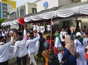 Bupati Indramayu & Sekjen Kemenag Lepas Peserta Gerak Jalan Kerukunan