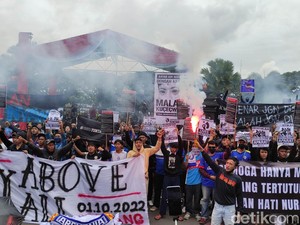 Aksi Usut Tuntas Tragedi Kanjuruhan Jilid II, Aremania Bawa 9 Tuntutan