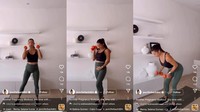 Baru-baru ini Jennifer juga mengunggah salah satu video di instagram pribadinya @jenniferbachdim. Memperlihatkan sedang workout di rumahnya bersama buah hati tercinta. (Foto: Instagram @jenniferbachdim)