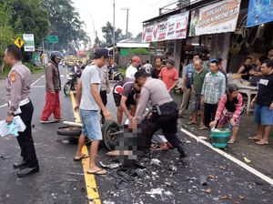 2 Motor Adu Jangkrik di Rendang Karangasem, Pelajar-Petani Tewas