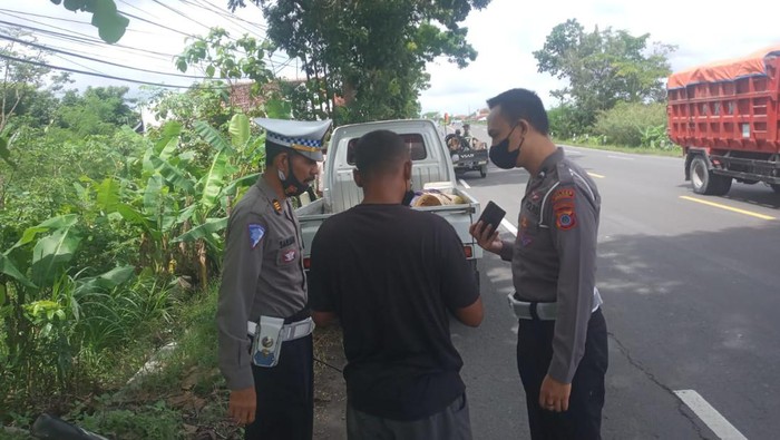 Lokasi tewasnya pejalan kaki di Jalan Raya Jogja-Wates, Sedayu, Bantul, Kamis (27/10/2022).