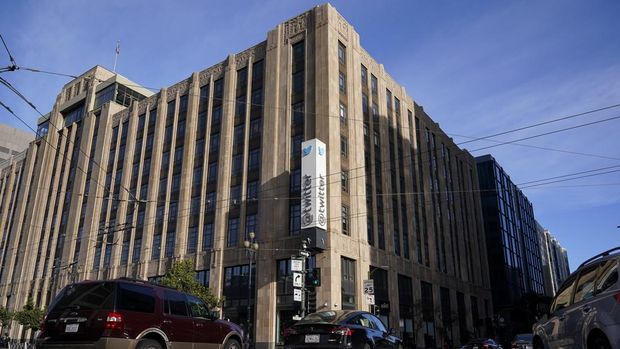 Twitter headquarters in San Francisco is pictured, Wednesday, Oct. 26, 2022. A court has given Elon Musk until Friday to close his April agreement to acquire the company after he earlier tried to back out of the deal. (AP Photo/Godofredo A. Vásquez)