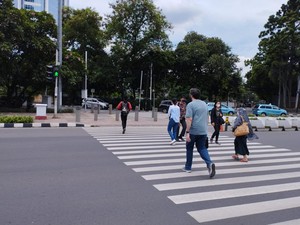Telah Diperbaiki, Tiang Pelican Crossing Sudah Digunakan Pedestrian