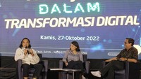 Unika Atma Jaya menggelar diskusi Atma Jaya Dalam Tranformasi Digital di Jakarta. Diskusi dihadiri oleh Firman Kurniawan, Nadia Soekarno, dan Marcus Erwin Aditya Laksamana Yudha.